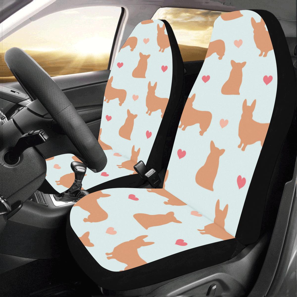 Pembroke Welsh Corgis Pattern Print Design A01 Car Seat Covers (Set of 2)-JORJUNE.COM