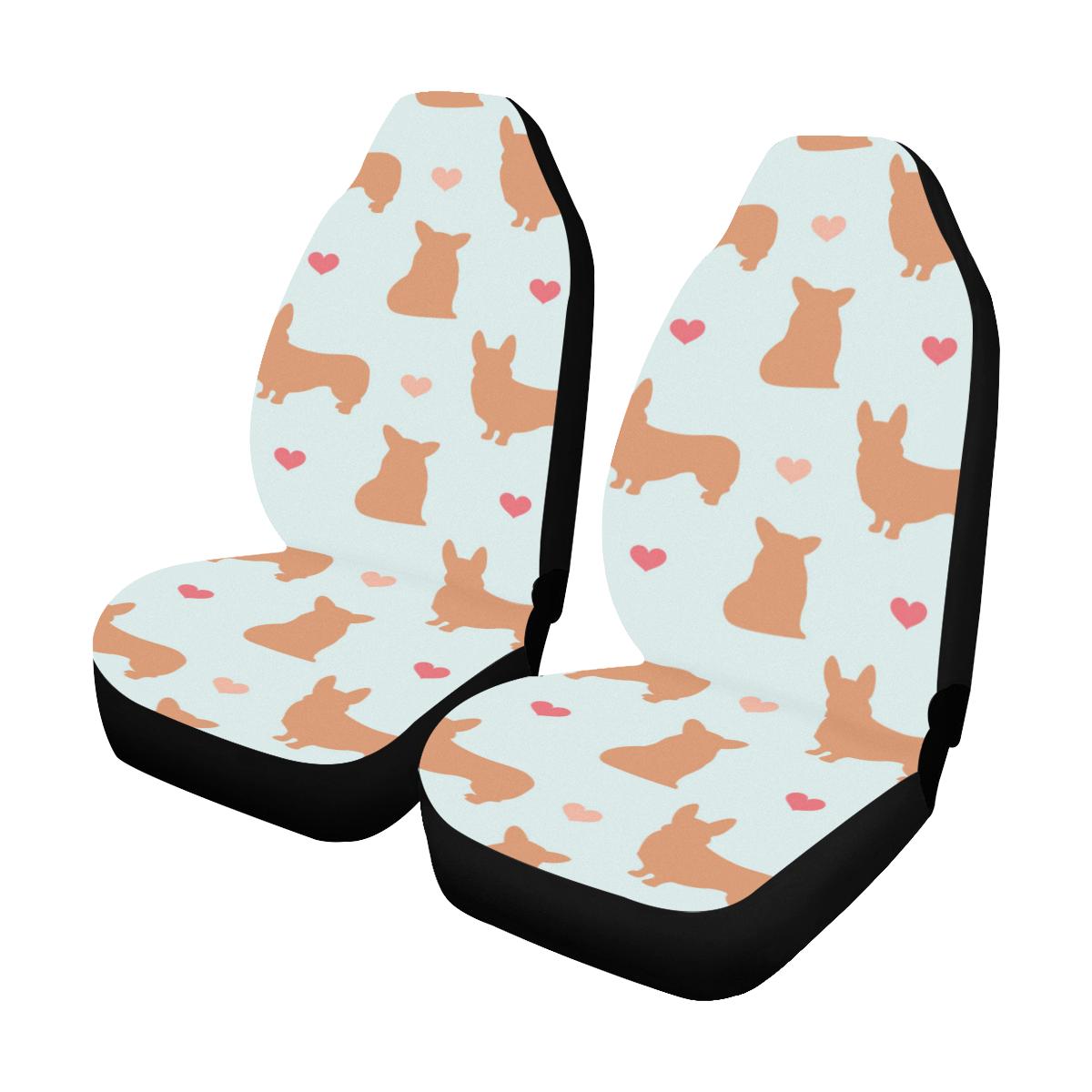 Pembroke Welsh Corgis Pattern Print Design A01 Car Seat Covers (Set of 2)-JORJUNE.COM
