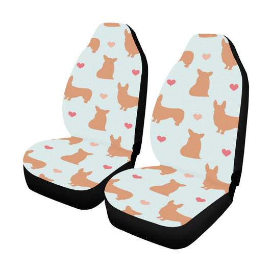 Pembroke Welsh Corgis Pattern Print Design A01 Car Seat Covers (Set of 2)-JORJUNE.COM
