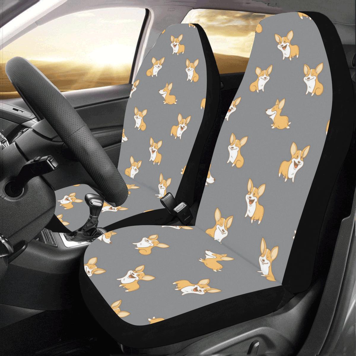 Pembroke Welsh Corgis Pattern Print Design A02 Car Seat Covers (Set of 2)-JORJUNE.COM