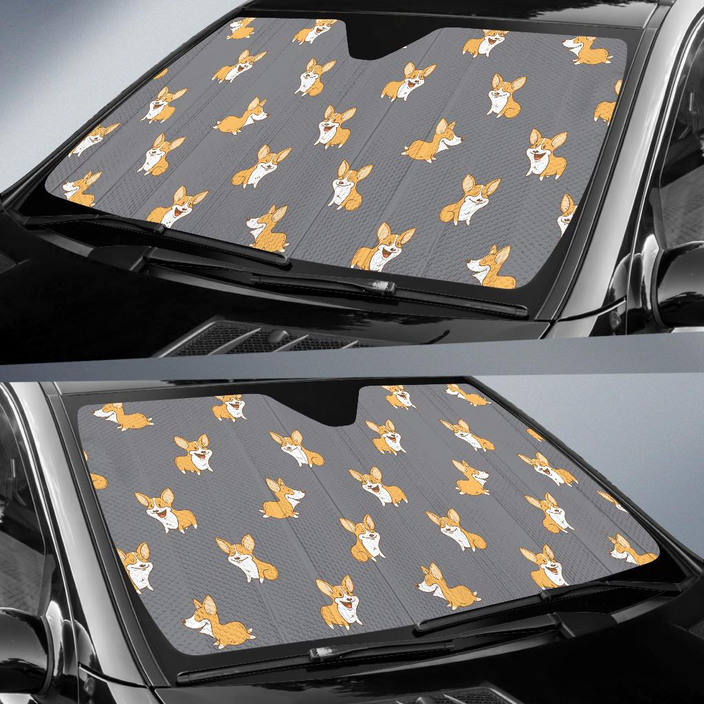Pembroke Welsh Corgis Pattern Print Design A02 Car Sun Shades-JORJUNE.COM