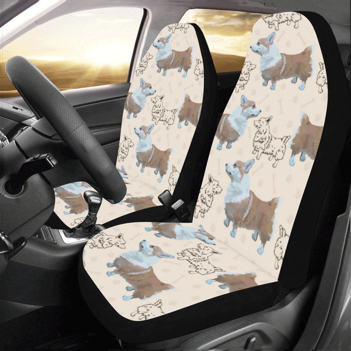 Pembroke Welsh Corgis Pattern Print Design A03 Car Seat Covers (Set of 2)-JORJUNE.COM