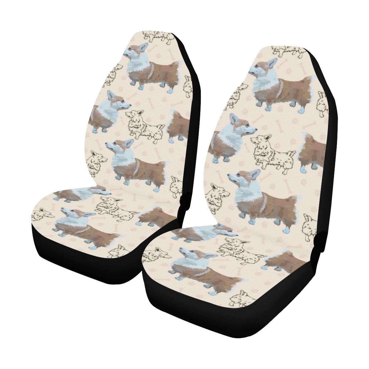 Pembroke Welsh Corgis Pattern Print Design A03 Car Seat Covers (Set of 2)-JORJUNE.COM