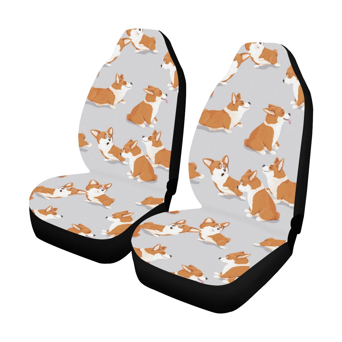 Pembroke Welsh Corgis Pattern Print Design A04 Car Seat Covers (Set of 2)-JORJUNE.COM