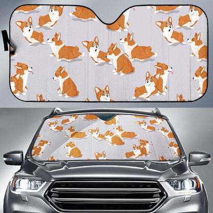 Pembroke Welsh Corgis Pattern Print Design A04 Car Sun Shades-JORJUNE.COM