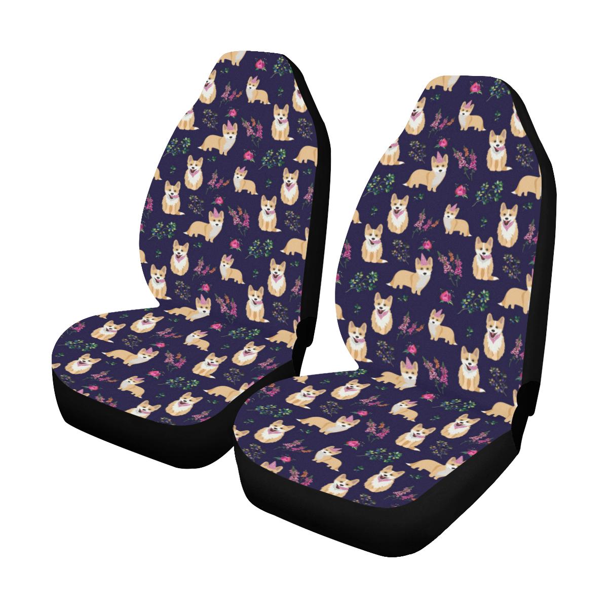 Pembroke Welsh Corgis Pattern Print Design A06 Car Seat Covers (Set of 2)-JORJUNE.COM