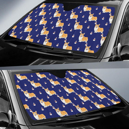 Pembroke Welsh Corgis Pattern Print Design A07 Car Sun Shades-JORJUNE.COM