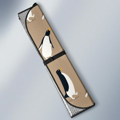 Penguin Pattern Print Design A01 Car Sun Shades-JORJUNE.COM