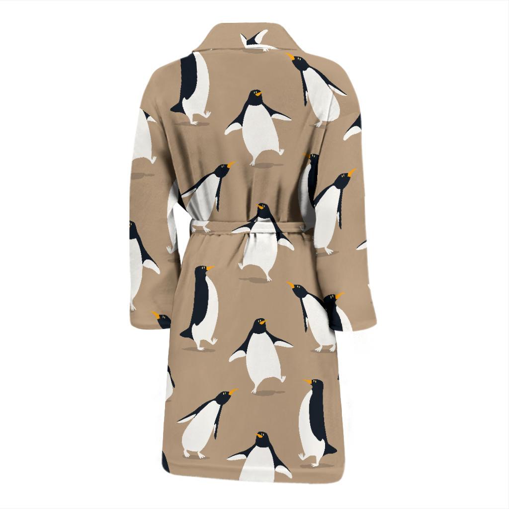 Penguin Pattern Print Design A01 Men Bathrobe-JORJUNE.COM
