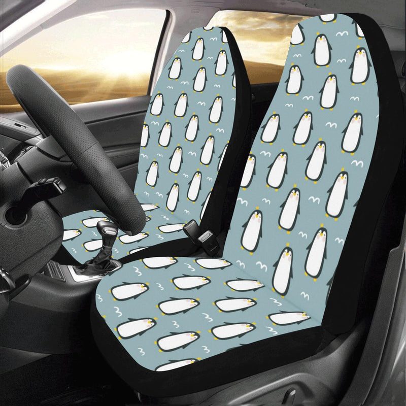 Penguin Pattern Print Design A02 Car Seat Covers (Set of 2)-JORJUNE.COM