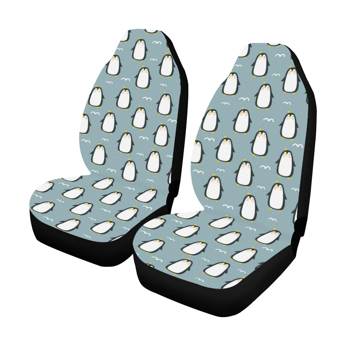 Penguin Pattern Print Design A02 Car Seat Covers (Set of 2)-JORJUNE.COM