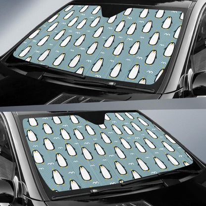 Penguin Pattern Print Design A02 Car Sun Shades-JORJUNE.COM