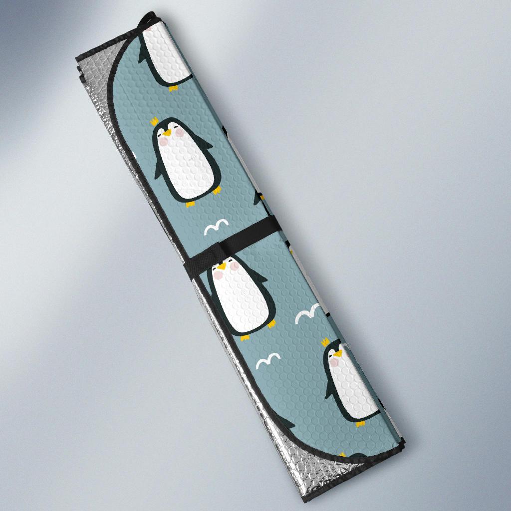 Penguin Pattern Print Design A02 Car Sun Shades-JORJUNE.COM
