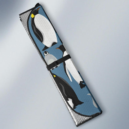 Penguin Pattern Print Design A03 Car Sun Shades-JORJUNE.COM
