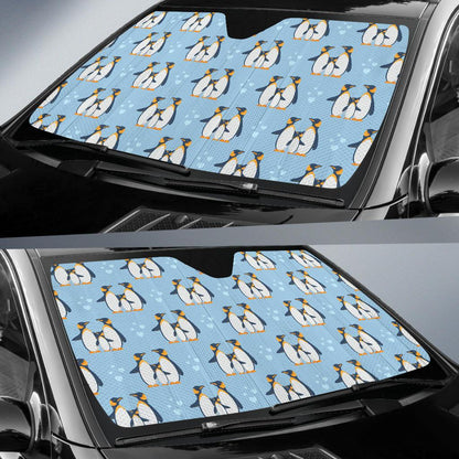 Penguin Pattern Print Design A04 Car Sun Shades-JORJUNE.COM