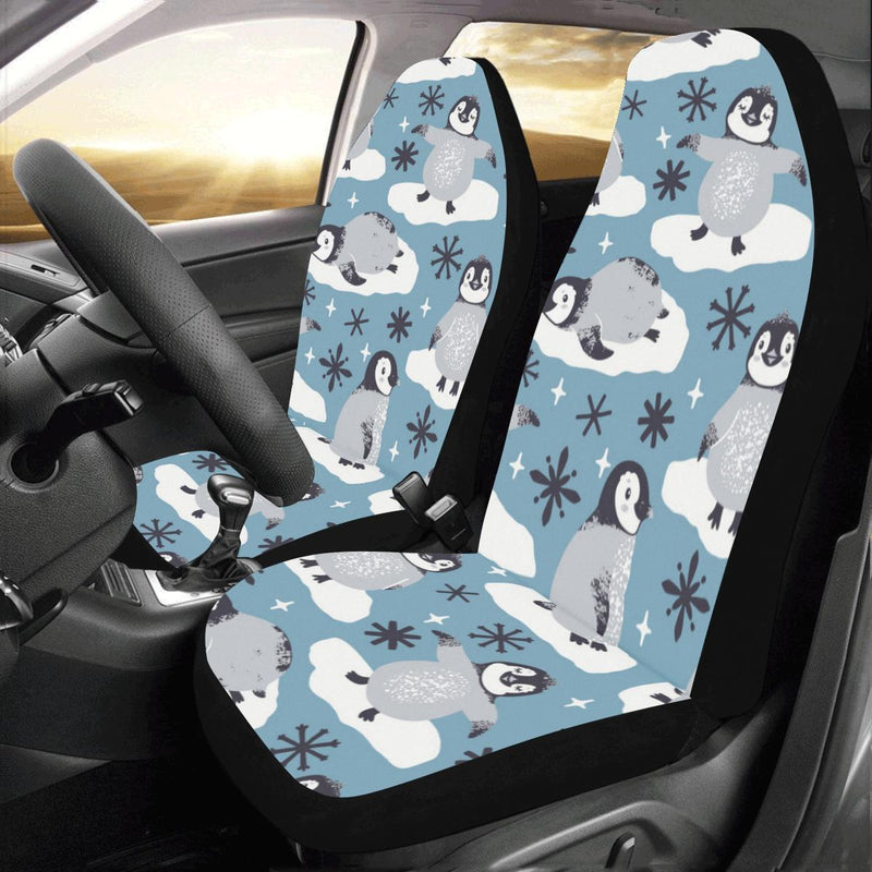 Penguin Pattern Print Design A05 Car Seat Covers (Set of 2)-JORJUNE.COM