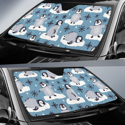 Penguin Pattern Print Design A05 Car Sun Shades-JORJUNE.COM
