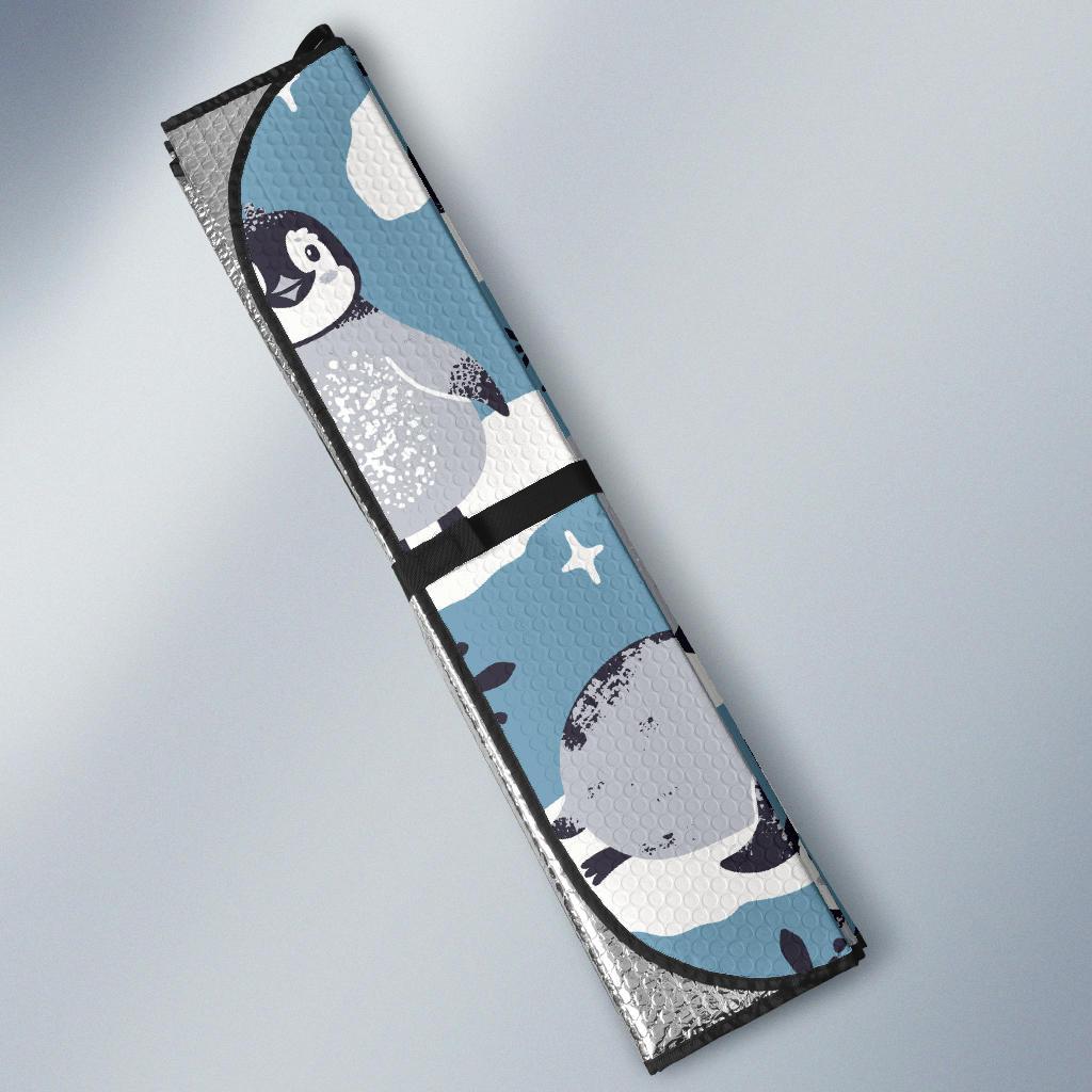 Penguin Pattern Print Design A05 Car Sun Shades-JORJUNE.COM