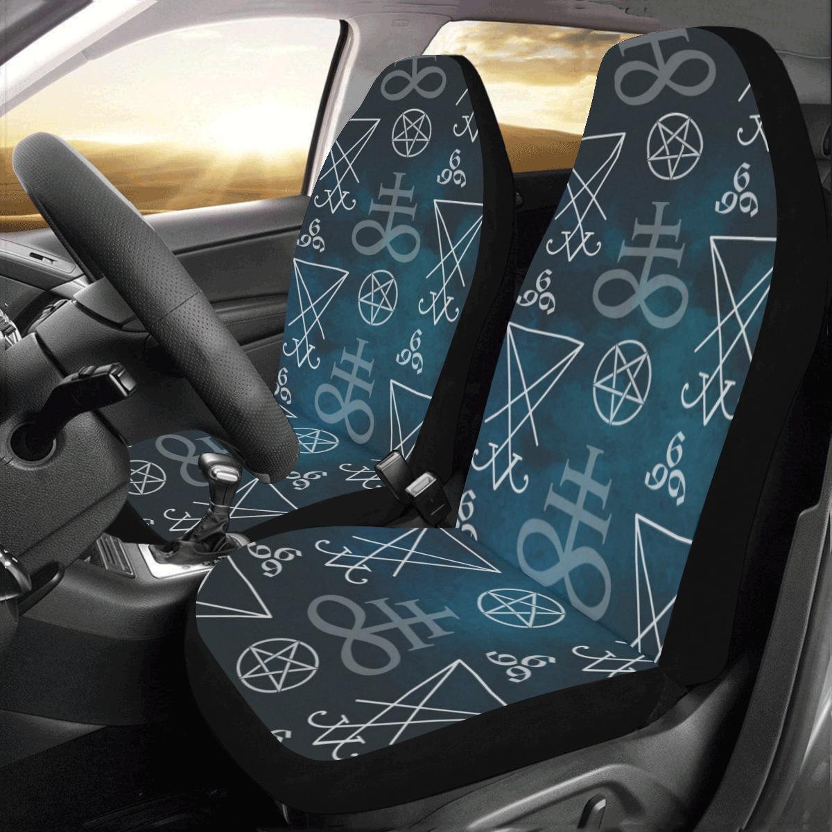 Pentagram Pattern Print Design A03 Car Seat Covers (Set of 2)-JORJUNE.COM