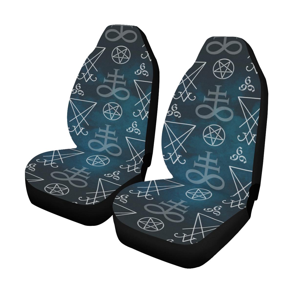 Pentagram Pattern Print Design A03 Car Seat Covers (Set of 2)-JORJUNE.COM
