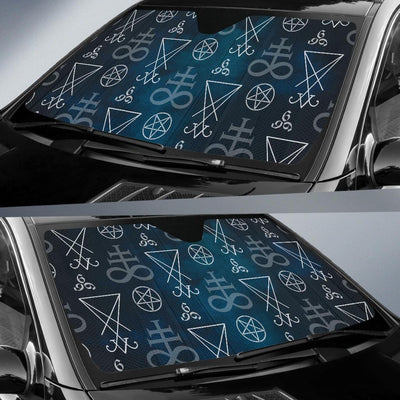 Pentagram Pattern Print Design A03 Car Sun Shades-JORJUNE.COM