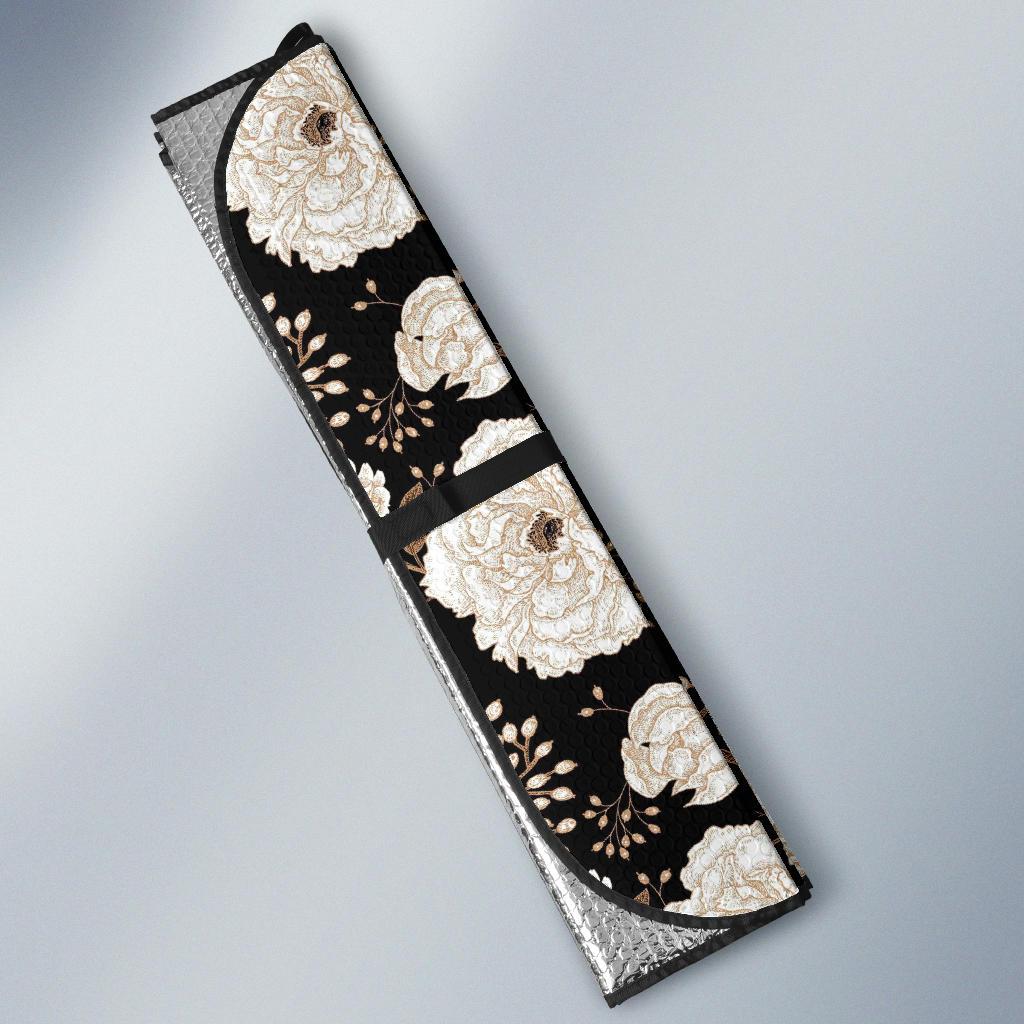 Peony Pattern Print Design A02 Car Sun Shades-JORJUNE.COM