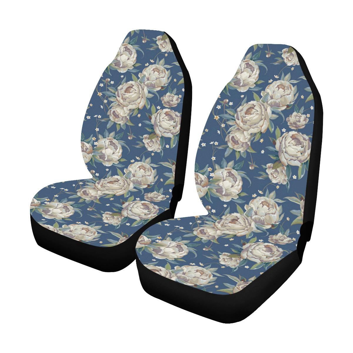 Peony Pattern Print Design A03 Car Seat Covers (Set of 2)-JORJUNE.COM