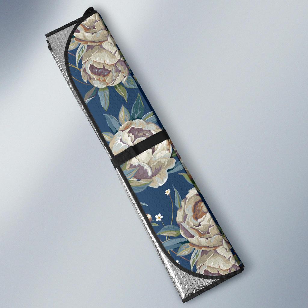 Peony Pattern Print Design A03 Car Sun Shades-JORJUNE.COM