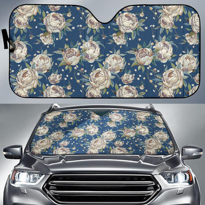 Peony Pattern Print Design A03 Car Sun Shades-JORJUNE.COM