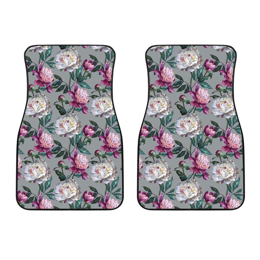 Peony Pattern Print Design PE01 Car Floor Mats-JORJUNE.COM