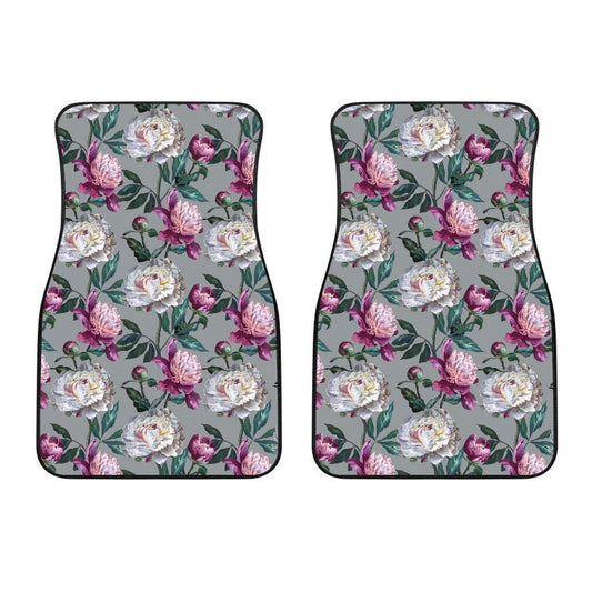 Peony Pattern Print Design PE01 Car Floor Mats-JORJUNE.COM