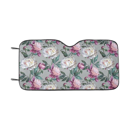 Peony Pattern Print Design PE01 Car Sun Shade-JorJune