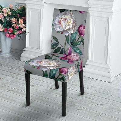 Peony Pattern Print Design PE01 Dining Chair Slipcover-JORJUNE.COM