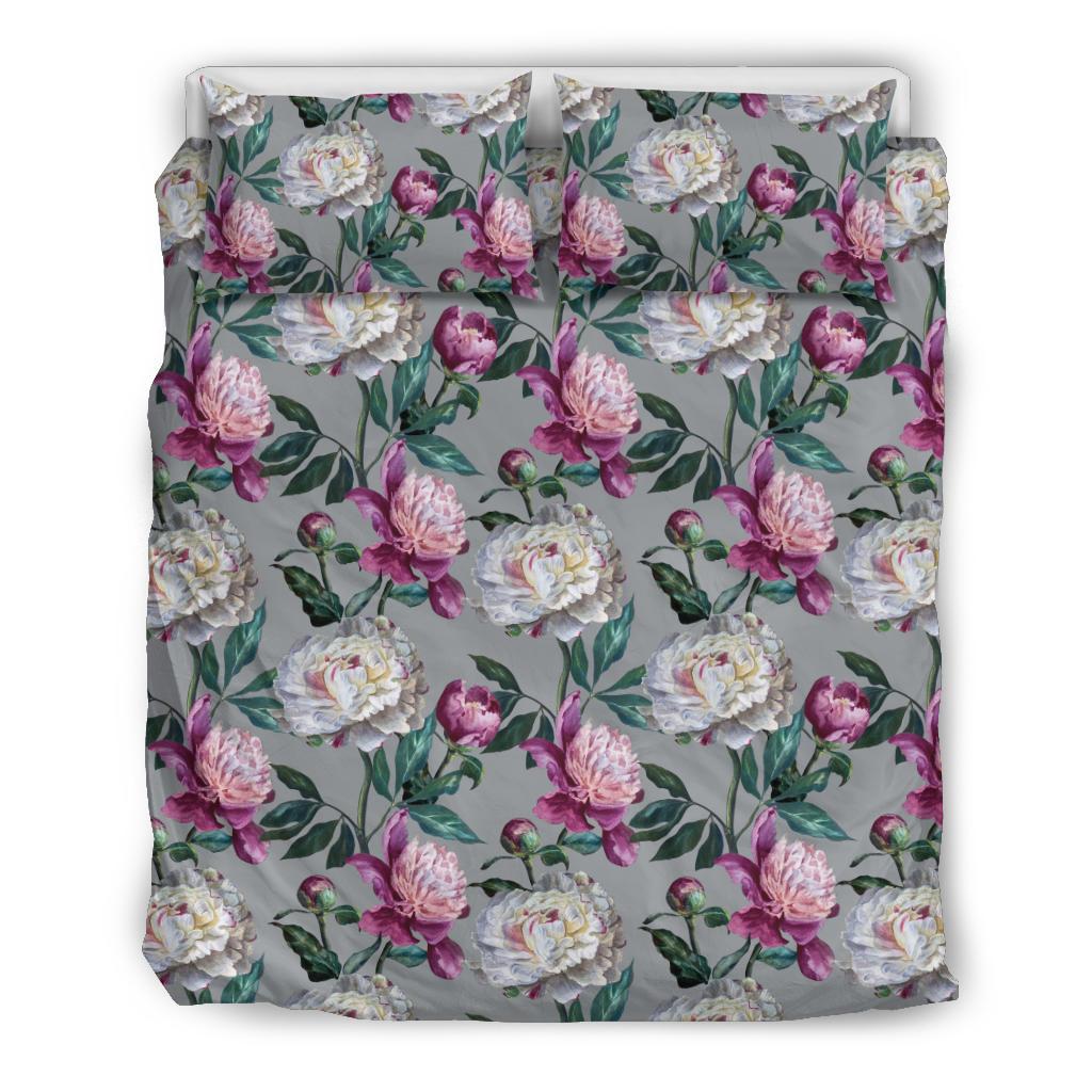 Peony Pattern Print Design PE01 Duvet Cover Bedding Set-JORJUNE.COM