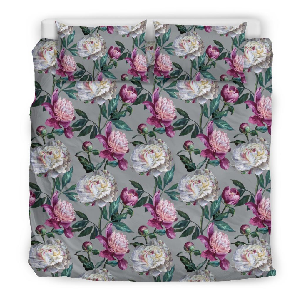 Peony Pattern Print Design PE01 Duvet Cover Bedding Set-JORJUNE.COM
