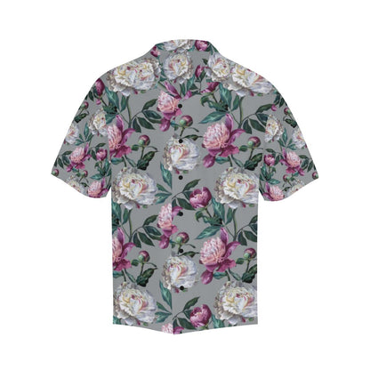 Peony Pattern Print Design PE01 Men Hawaiian Shirt-JorJune