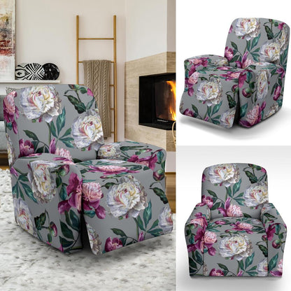 Peony Pattern Print Design PE01 Recliner Slipcover-JORJUNE.COM