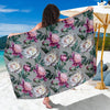 Peony Pattern Print Design PE01 Sarong Pareo Wrap-JORJUNE.COM