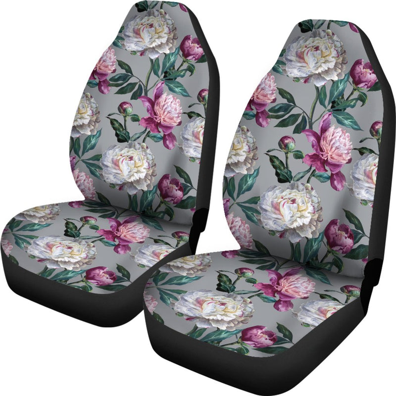 Peony Pattern Print Design PE01 Universal Fit Car Seat Covers-JorJune