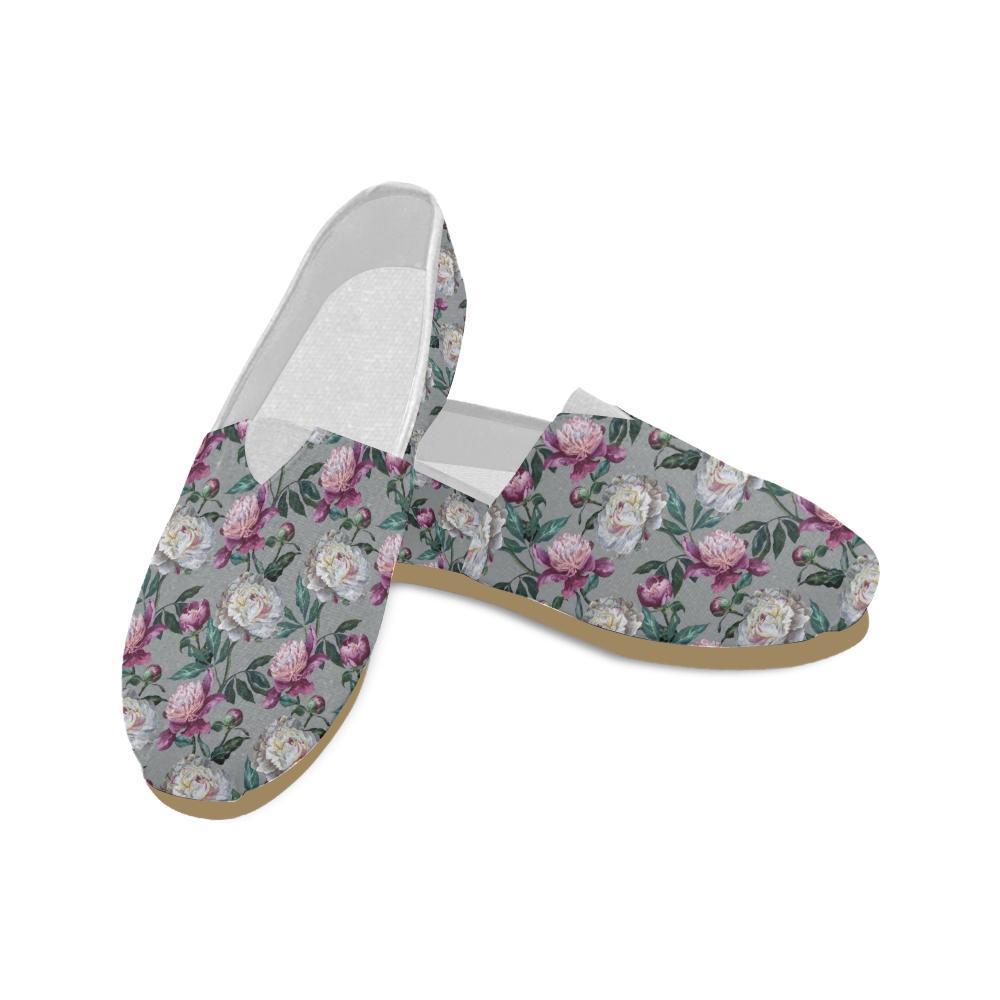 Peony Pattern Print Design PE01 Women Casual Shoes-JorJune.com