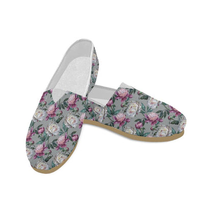 Peony Pattern Print Design PE01 Women Casual Shoes-JorJune.com