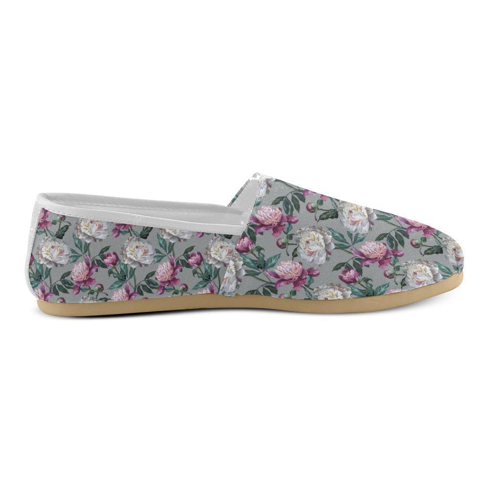 Peony Pattern Print Design PE01 Women Casual Shoes-JorJune.com