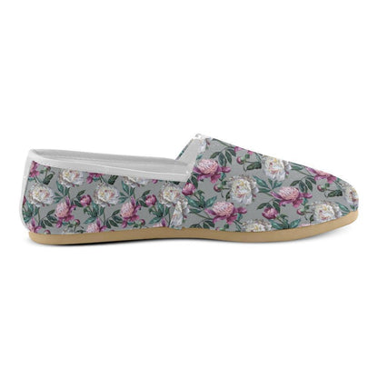 Peony Pattern Print Design PE01 Women Casual Shoes-JorJune.com