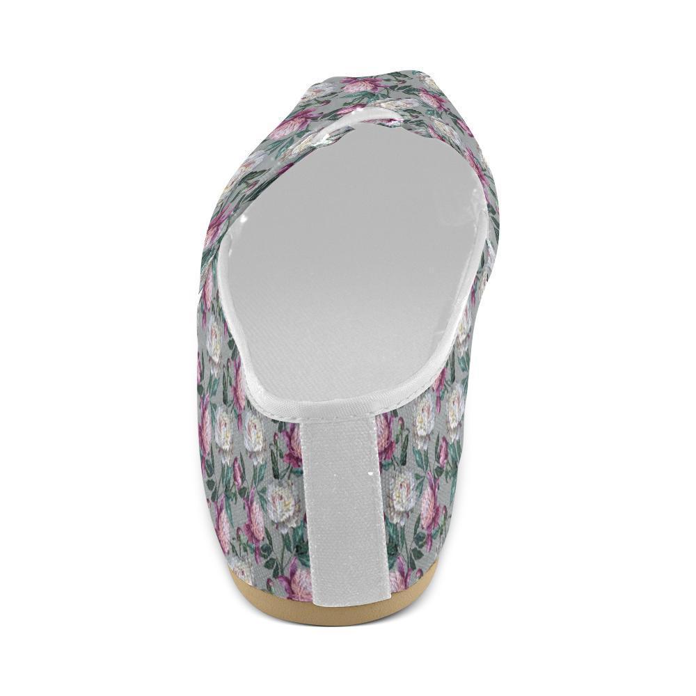 Peony Pattern Print Design PE01 Women Casual Shoes-JorJune.com