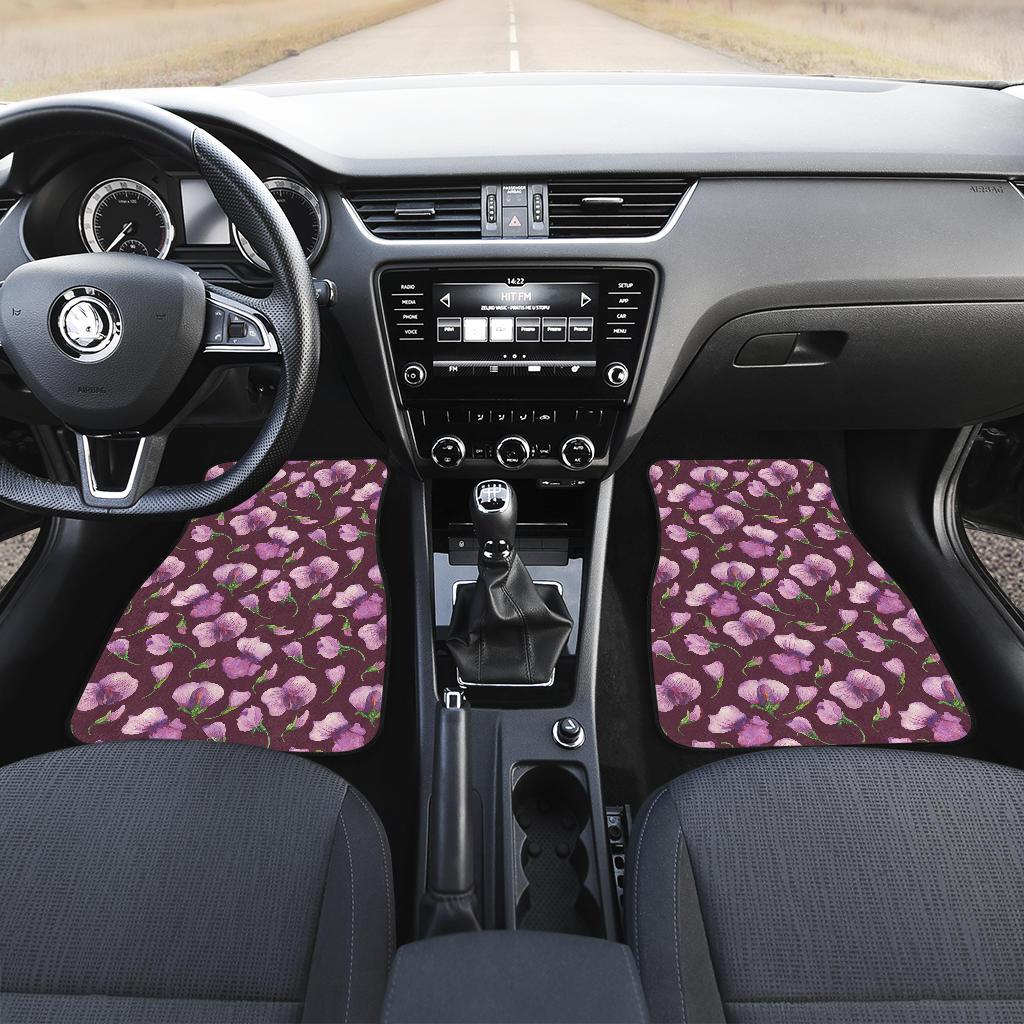 Peony Pattern Print Design PE010 Car Floor Mats-JORJUNE.COM