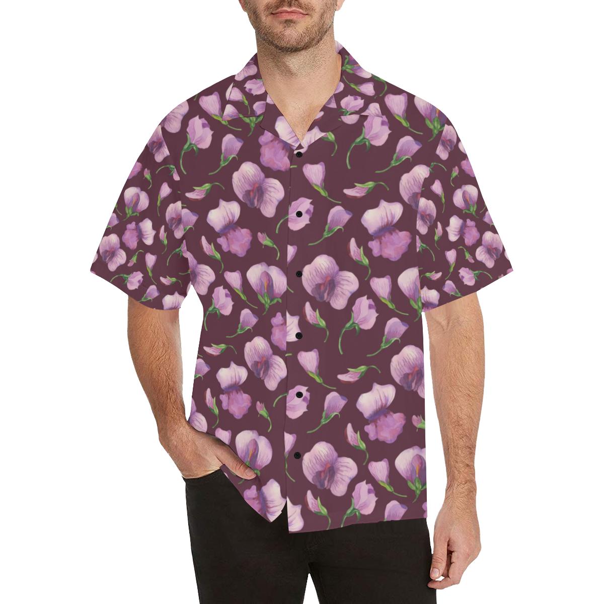 Peony Pattern Print Design PE010 Men Hawaiian Shirt-JorJune
