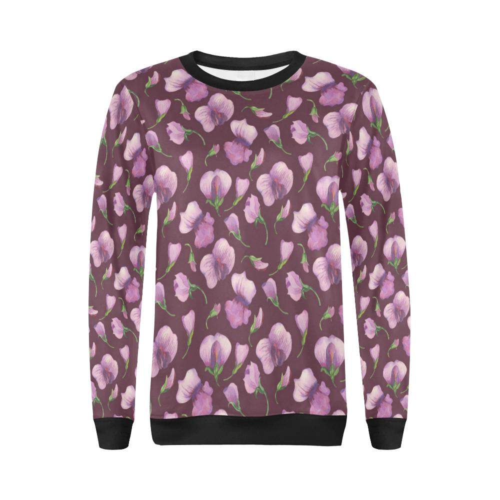 Peony Pattern Print Design PE010 Women Long Sleeve Sweatshirt-JorJune