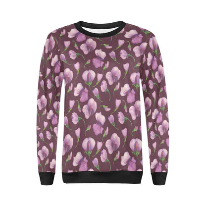 Peony Pattern Print Design PE010 Women Long Sleeve Sweatshirt-JorJune