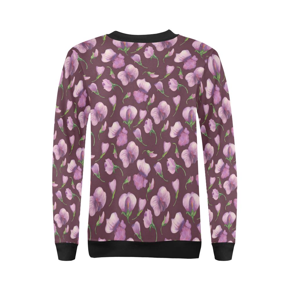 Peony Pattern Print Design PE010 Women Long Sleeve Sweatshirt-JorJune