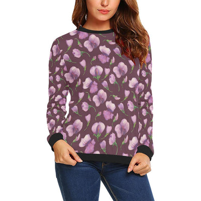 Peony Pattern Print Design PE010 Women Long Sleeve Sweatshirt-JorJune